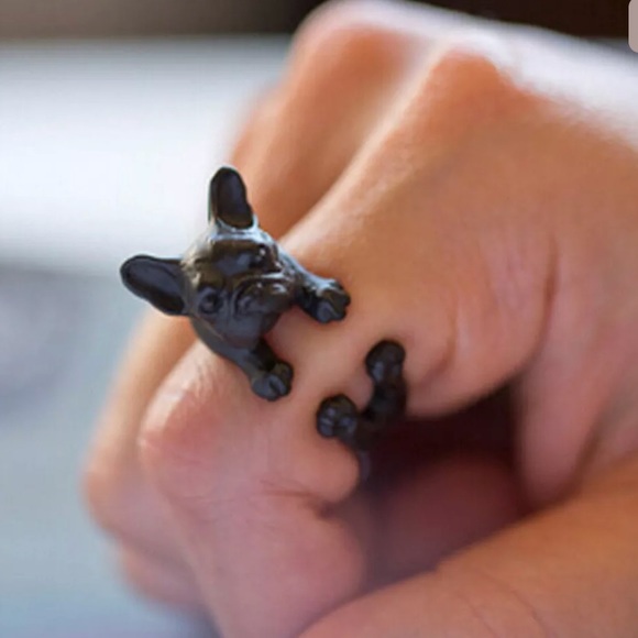 3 for $20! Bulldog ring🐶black silver gold - Picture 3 of 4